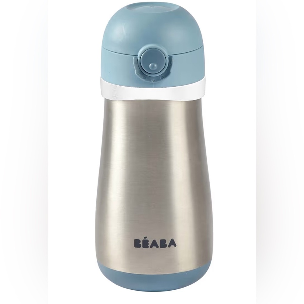 Beaba Stainless Steel and Blue Thermos